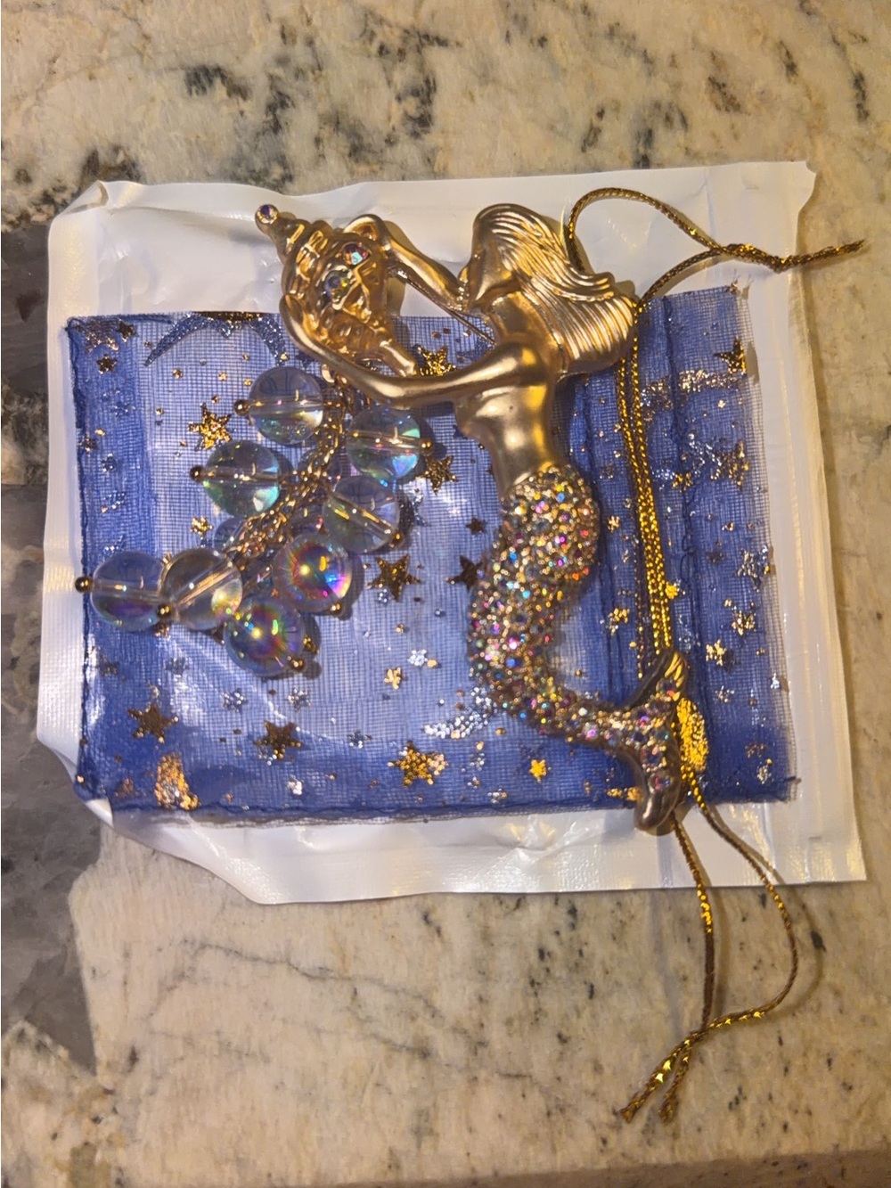 Vintage Folly Beautiful Gold Oceana Conch Shell  Mermaid brooch 🧜‍♀️